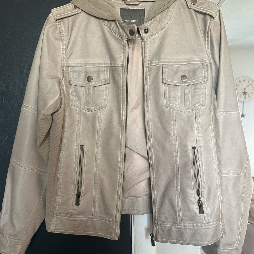 Maurices Women's Tan faux leather Jacket